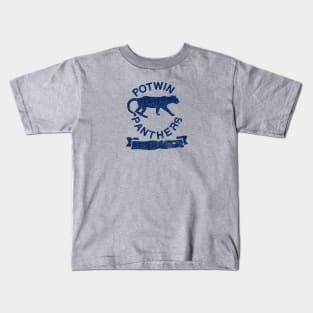 Potwin Panthers Navy Logo Kids T-Shirt